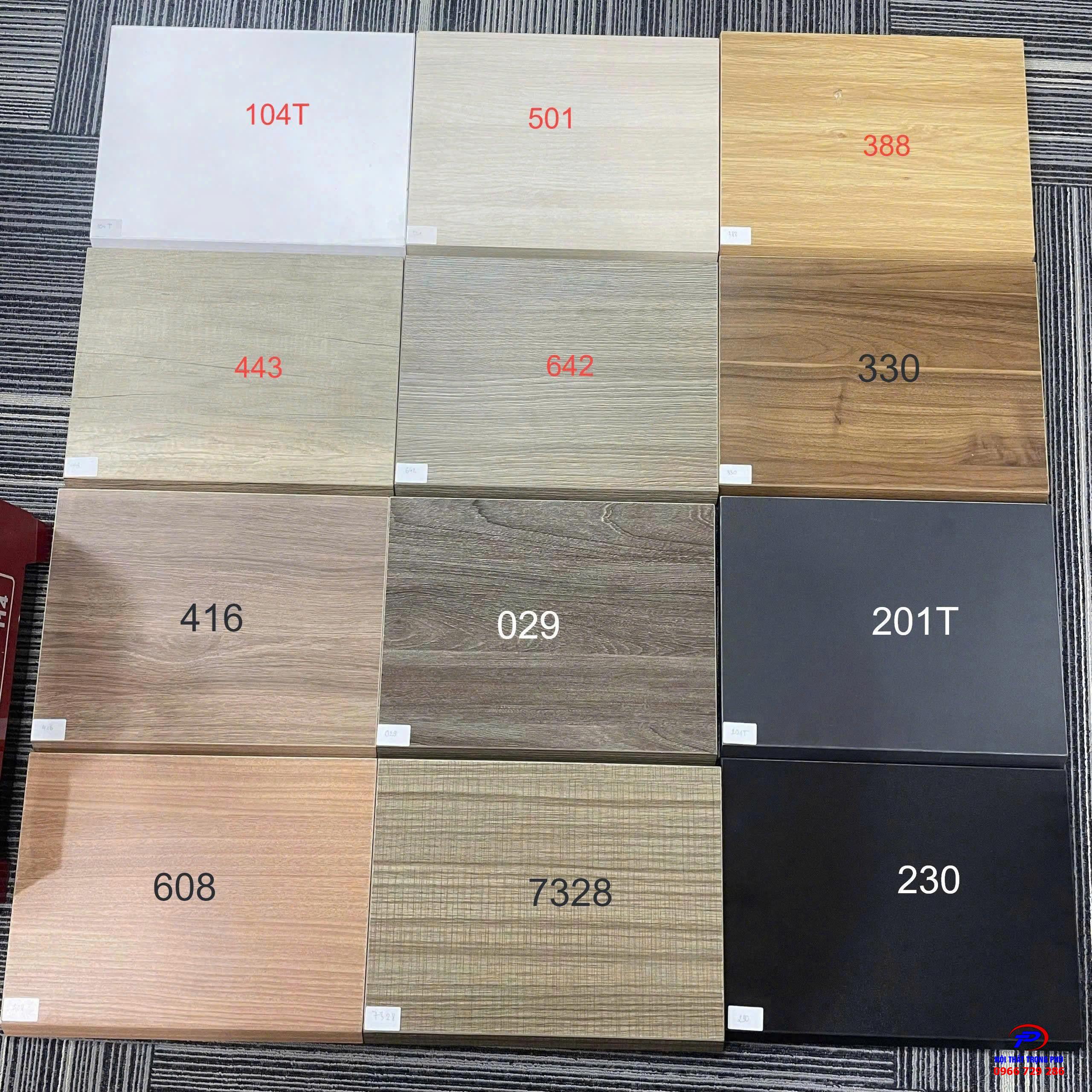 "Bảng Màu Gỗ Công Nghiệp Phủ Melamine Đẹp, Bền, Giá Tốt 2025"