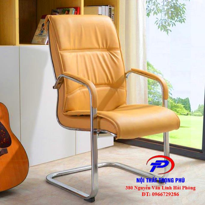 Ghế chân quỳ da cao cấp GQ642 đệm da màu vàng
