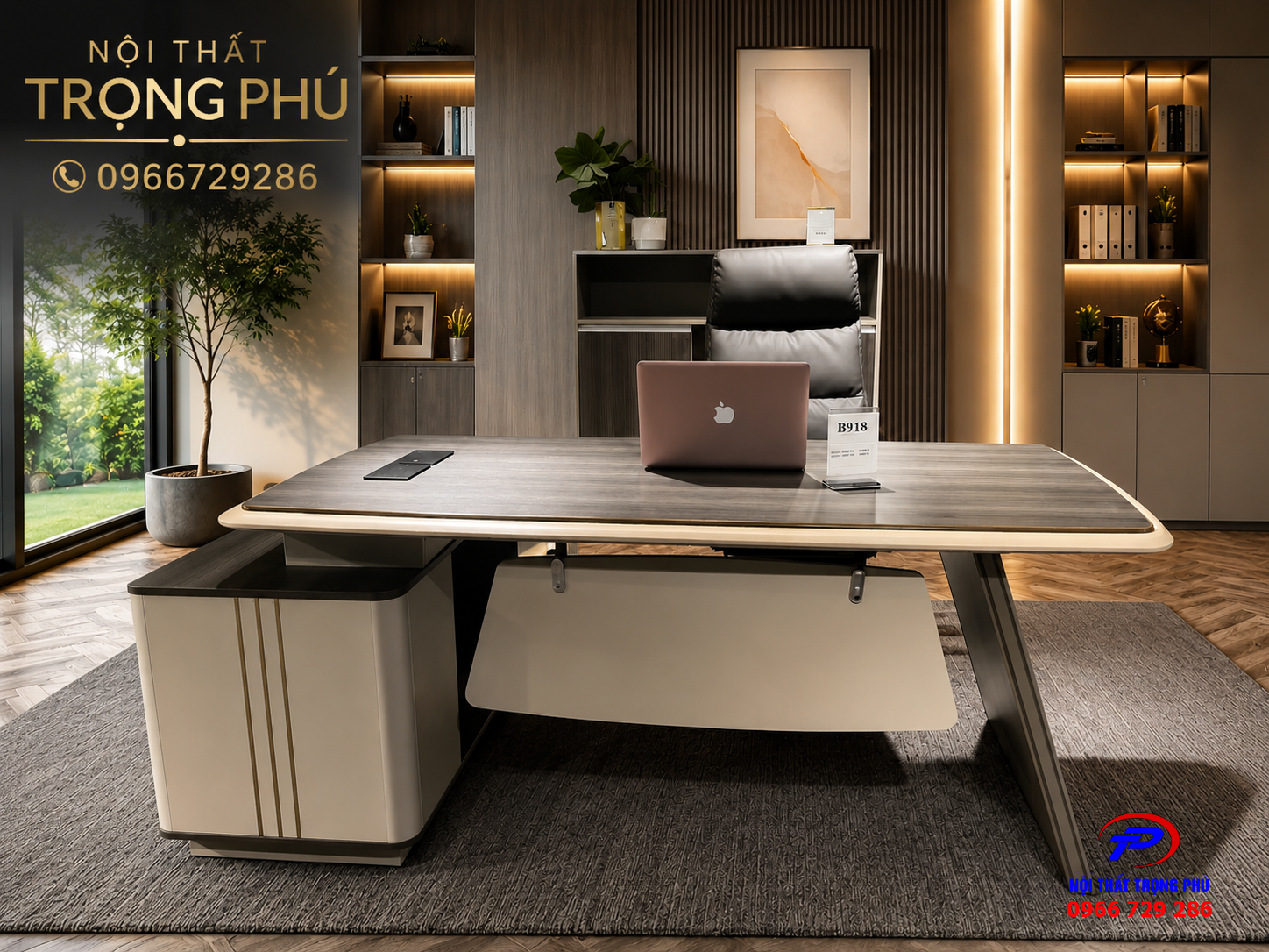 Bàn Giám Đốc Nhập Khẩu Nguyên Chiếc B918.2018 – Đẳng Cấp Lãnh Đạo Hiện Đại