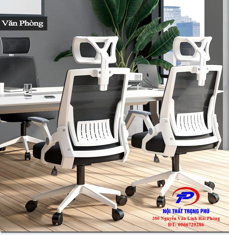 Ghế xoay lưới  công thái học cao cấp TP TMS04 màu trắng