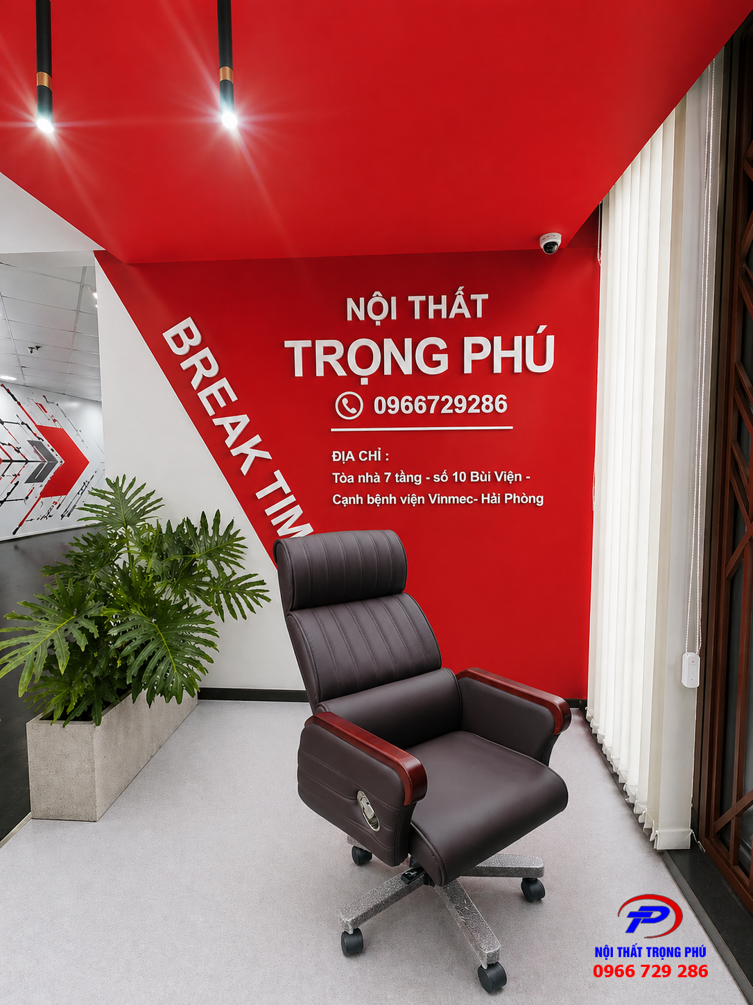 Ghế Lãnh Đạo A-2320 Da PU Cao Cấp Chân Xoay Gỗ Sang Trọng