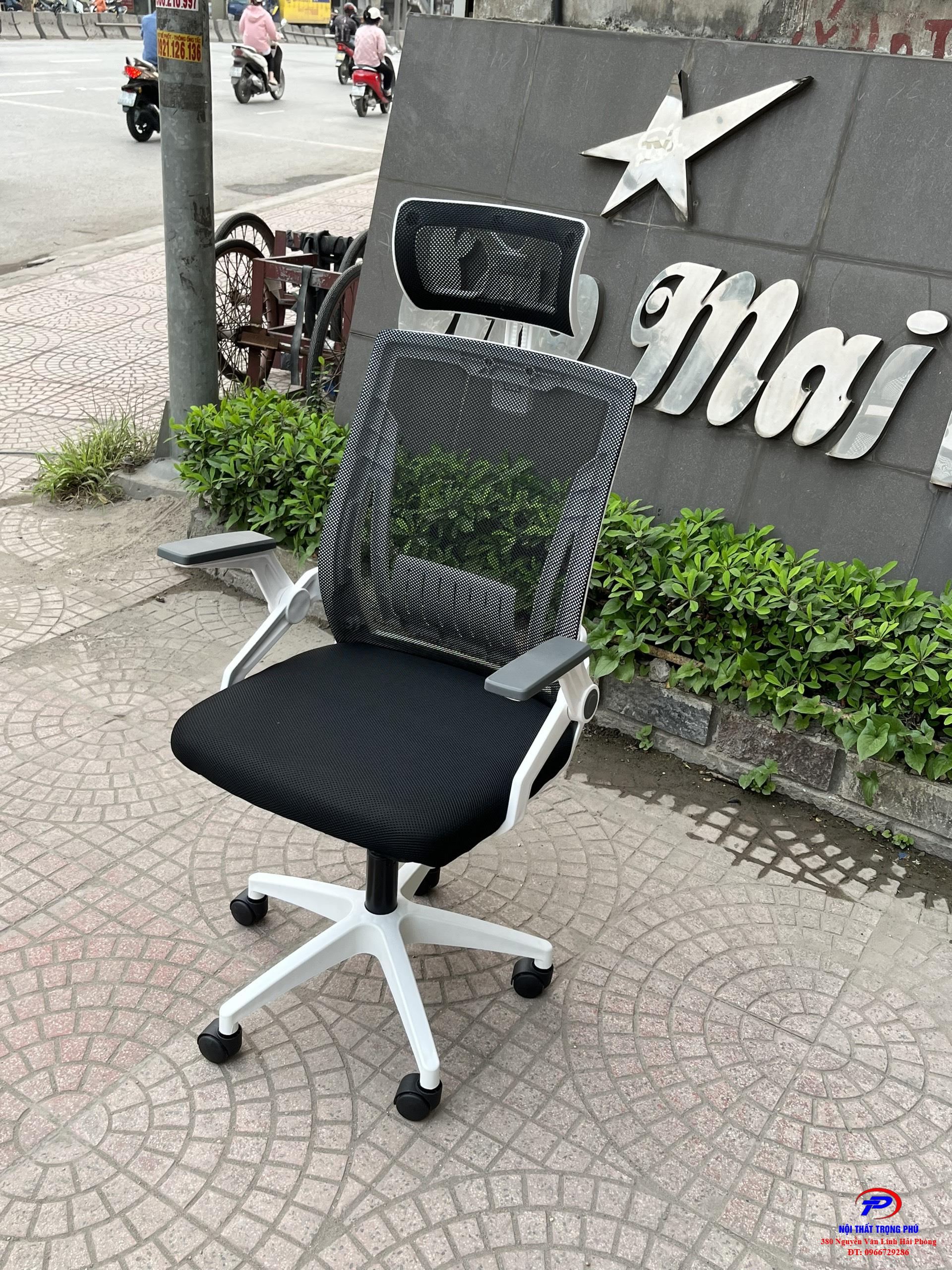 Ghế xoay lưới  công thái học cao cấp TP TMS04 màu trắng