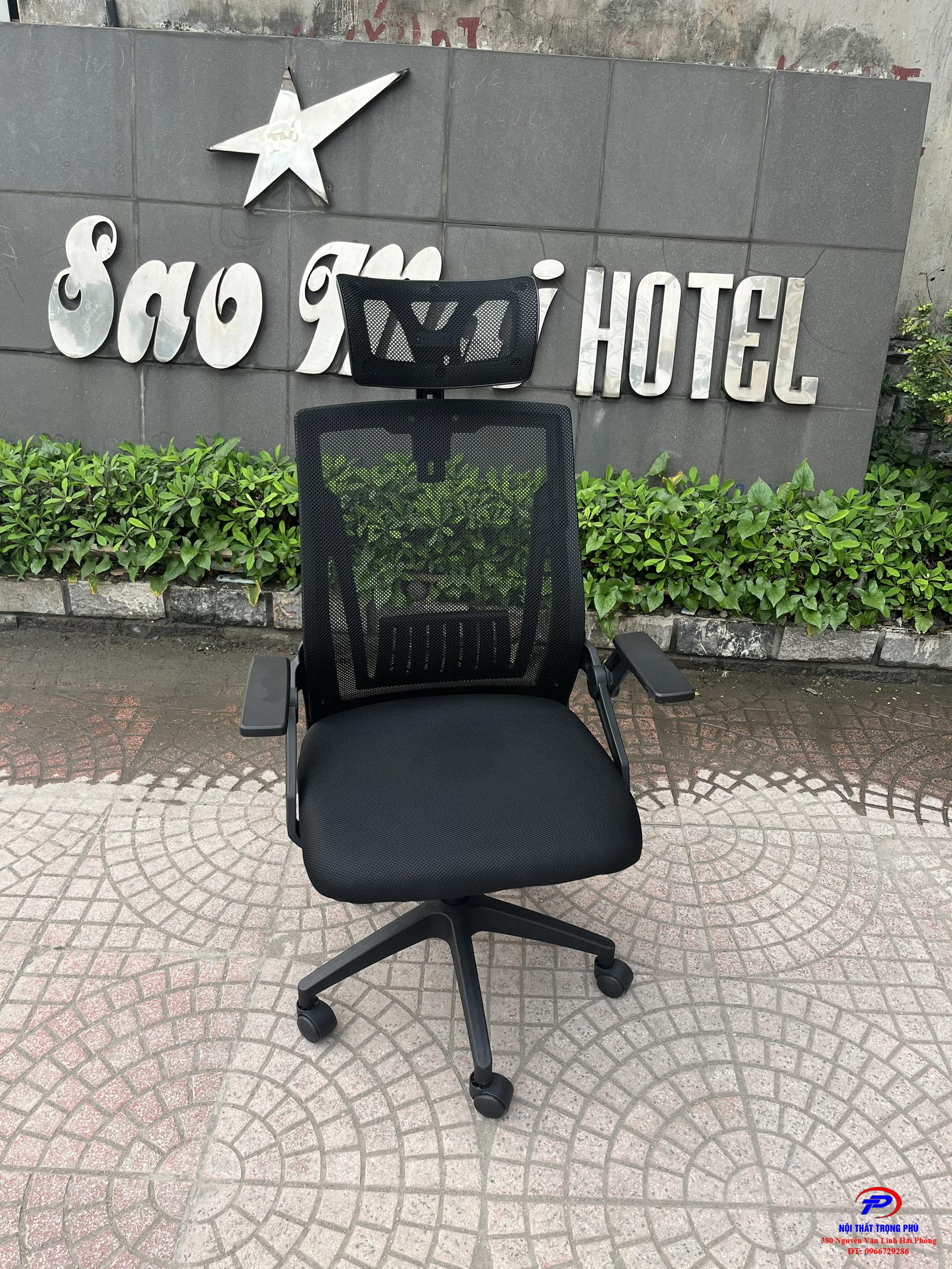 Ghế xoay lưới  công thái học cao cấp TPTMS04 màu đen