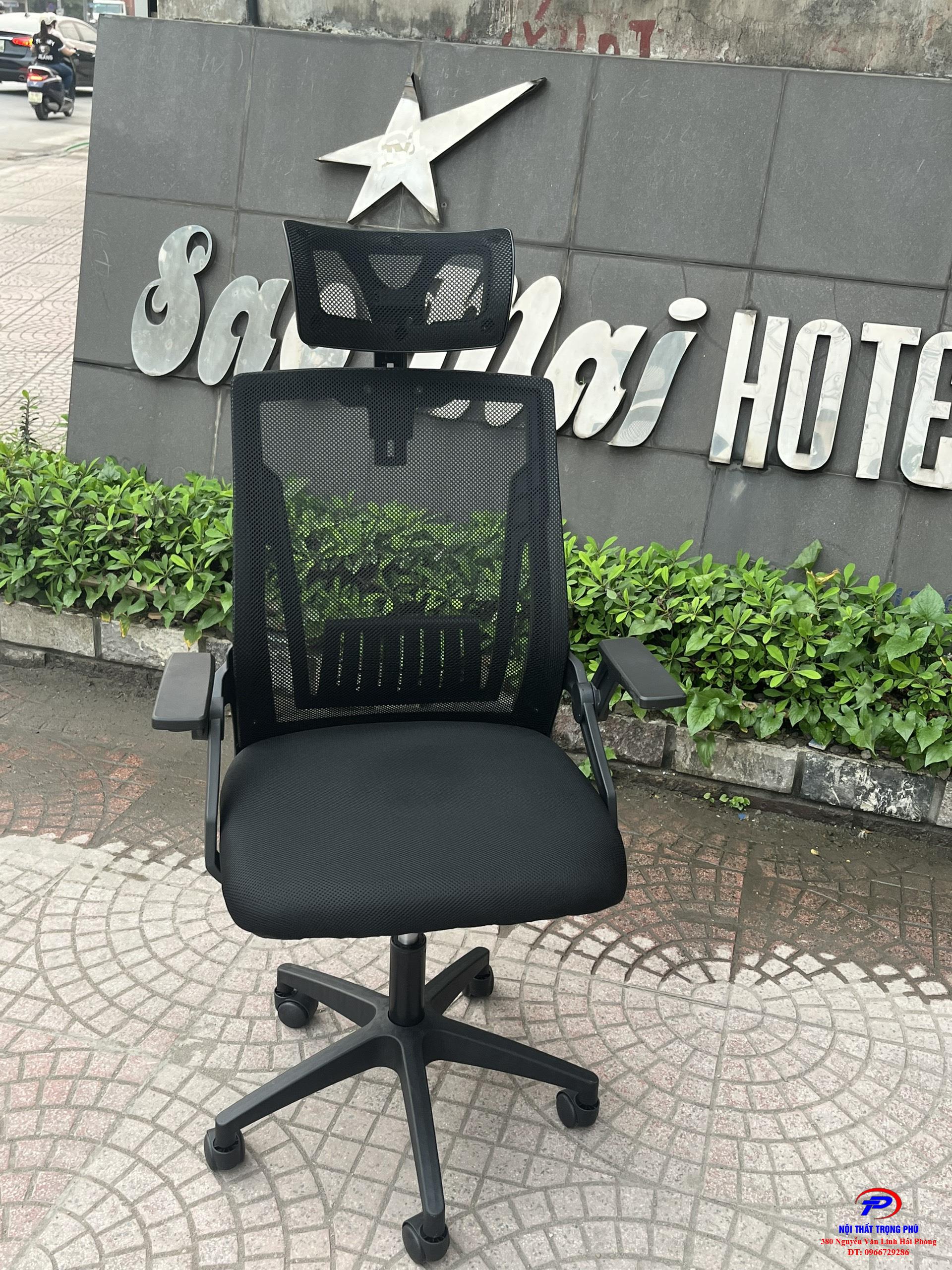 Ghế xoay lưới  công thái học cao cấp TPTMS04 màu đen