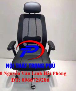 Ghế xoay lưng dưới đệm da - Ghế lưới ngả TP713