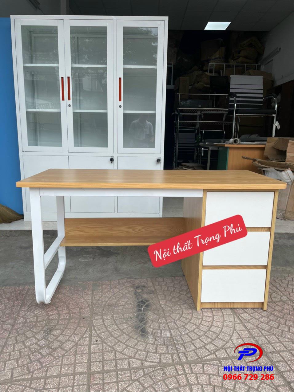 Bàn máy tính- Bàn Gaming IKEA 1 hộc tủ 3 ngăn kéo 60x120cm TPIKEA01 chân U uốn
