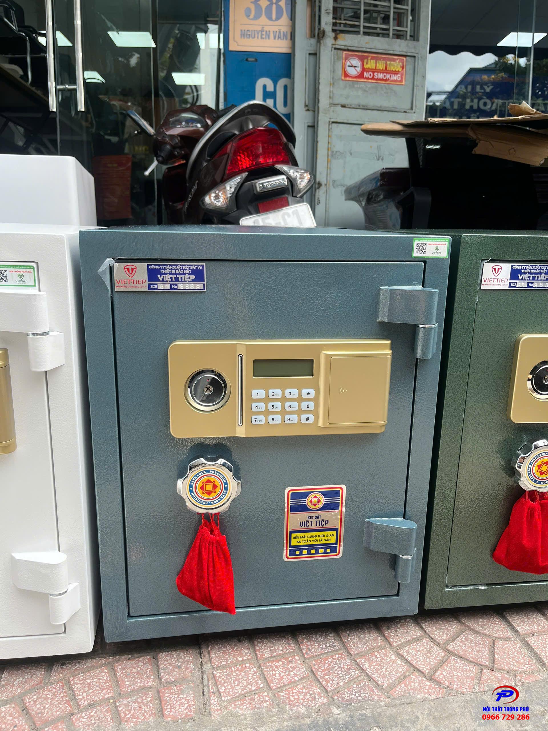 KÉT SẮT VIỆT TIỆP CHỐNG CHÁY K54ĐT MÀU XANH DƯƠNG– KHÓA ĐIỆN TỬ