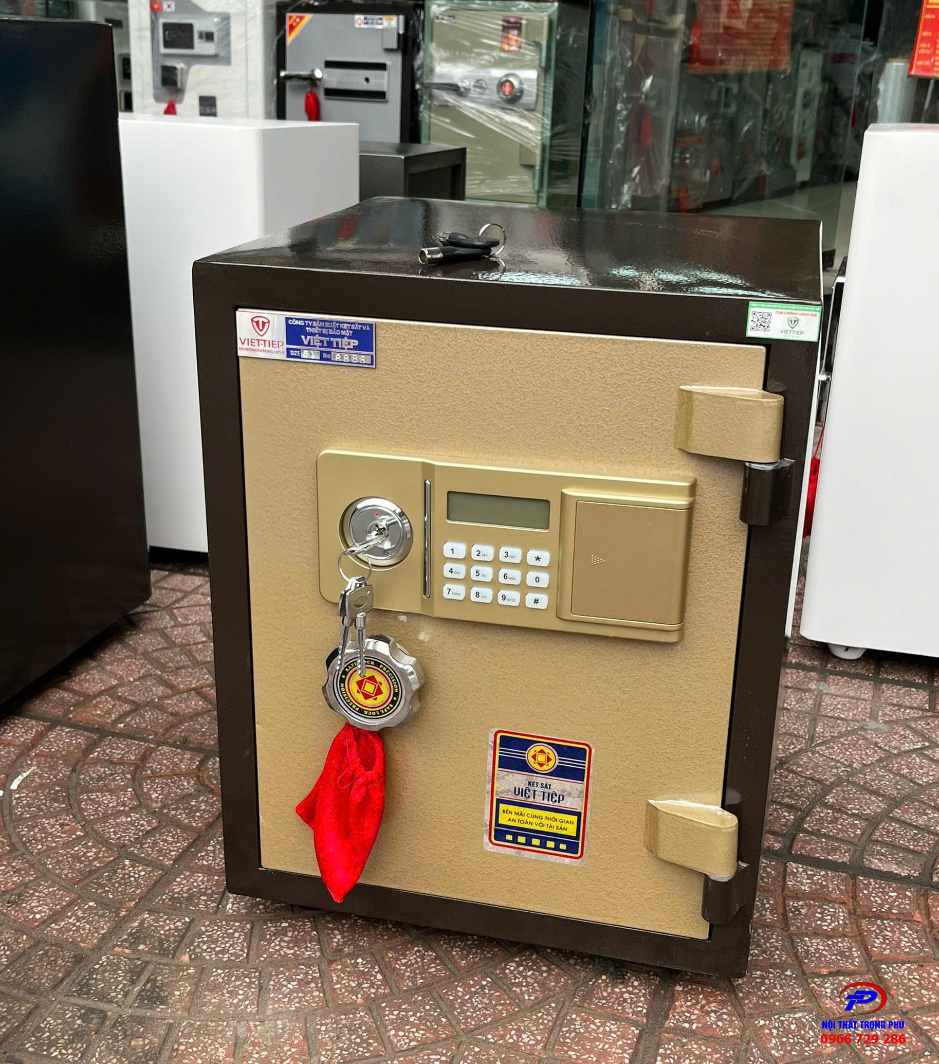 KÉT SẮT VIỆT TIỆP CHỐNG CHÁY K54ĐT MÀU VÀNG ĐỒNG – KHÓA ĐIỆN TỬ