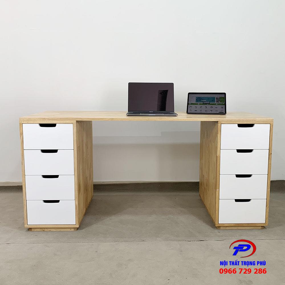 Bàn máy tính- Bàn Gaming IKEA 2 hộc tủ  gỗ tự nhiên 60x160cm TPIKEA07