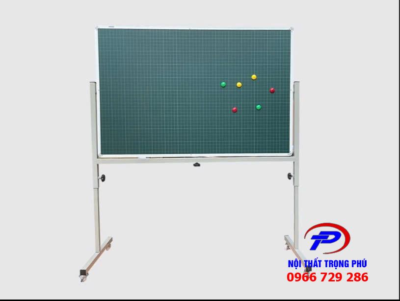 Bảng di động 2 mặt mầm non từ xanh + nỉ nhám - KT 700x1100 kẻ tiểu học