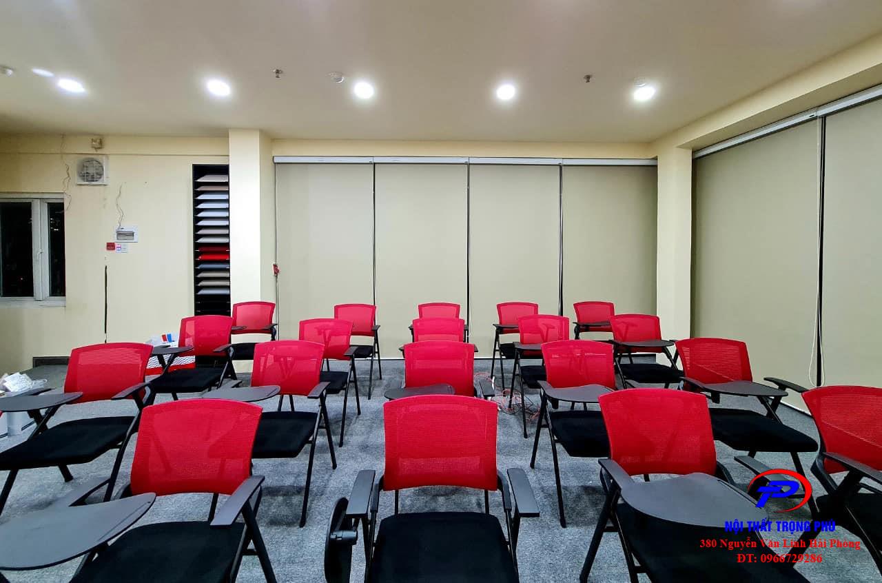 Ghế tranning- Ghế lưới gấp liền bàn GGLB1