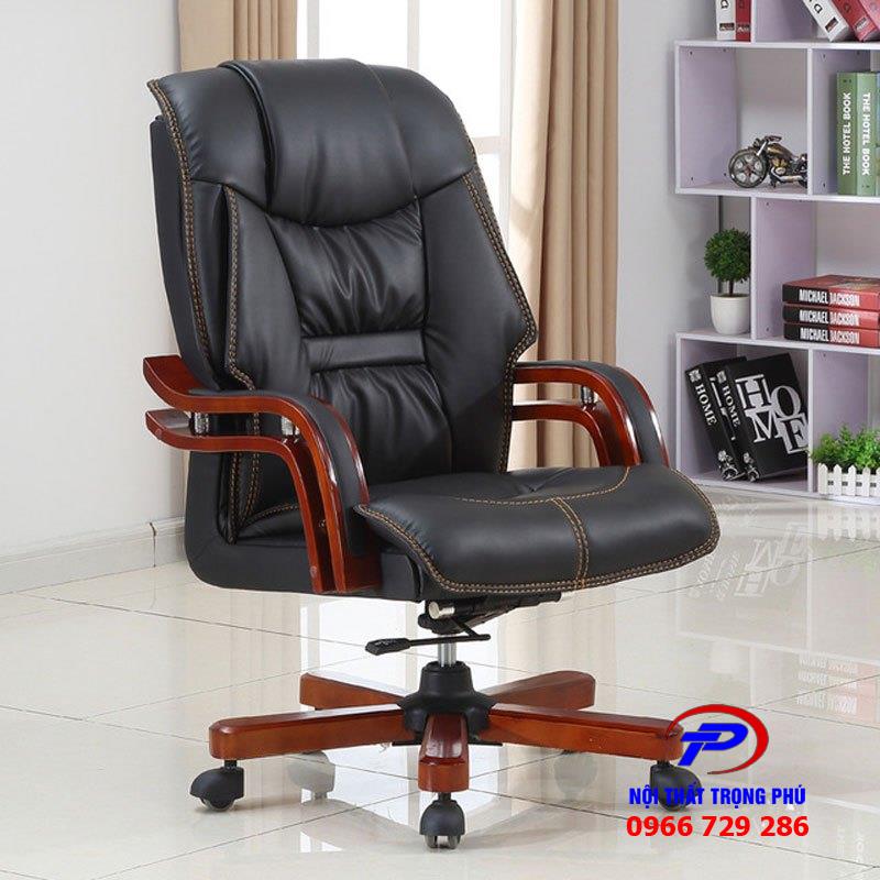 Ghế giám đốc da tay gỗ GD32 cao cấp