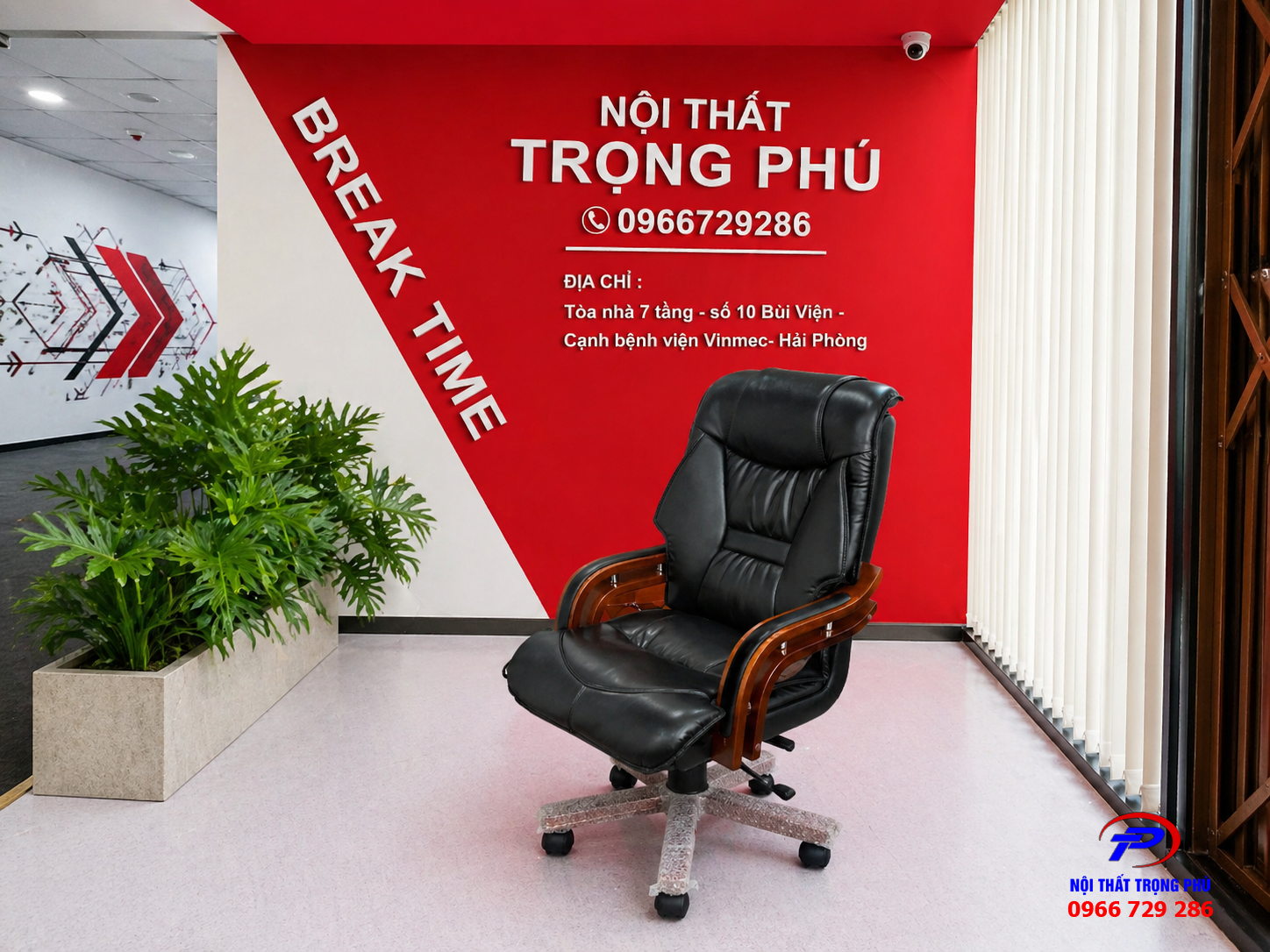 Ghế giám đốc da tay gỗ GD32 cao cấp