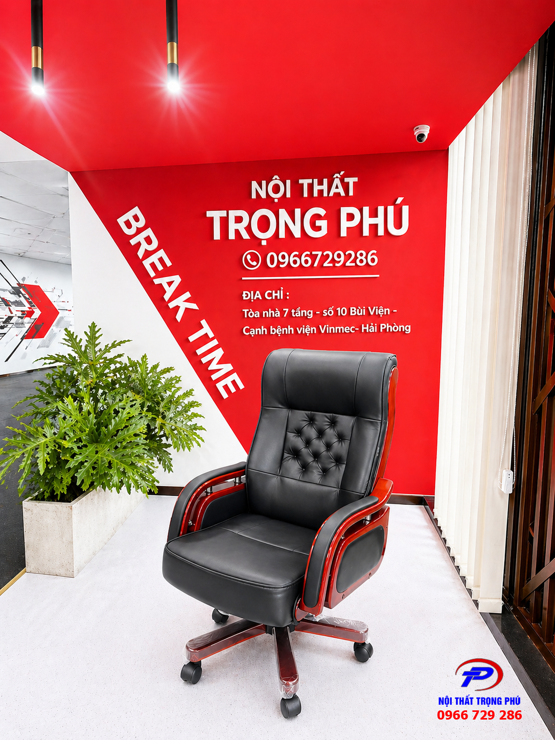 Ghế Giám Đốc The One GD09 Da Cao Cấp Chân Gỗ Sang Trọng