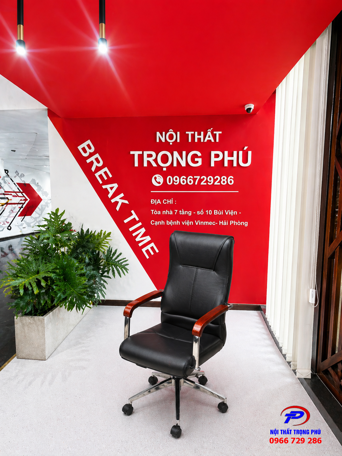 Ghế Giám Đốc Da Cao Cấp GD915 Chân Nhôm Tay Gỗ Sang Trọng