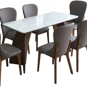 👉 Bàn Ghế Ăn Nhập Khẩu THE ONE BA515 + GA514 Mặt Đá Cao Cấp Chân Gỗ Tự Nhiên