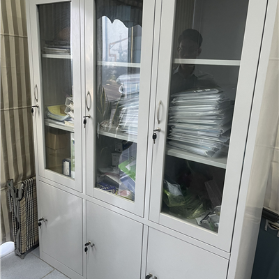 Tủ tài liệu sắt 3 buồng trên 3 cánh kính dưới 3 cánh sắt TS09K7