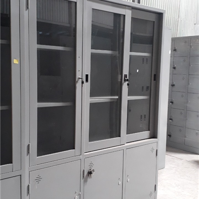 Tủ tài liệu sắt 3 buồng trên 3 cánh kính dưới 3 cánh sắt TS09K7G