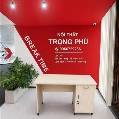 Bàn Làm Việc Nhân Viên Gỗ Melamine TP120SHL3C Có Hộc Liền Khóa