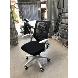 Ghế Văn Phòng Tay Gập Chân Xoay TPGX680- màu  trắng