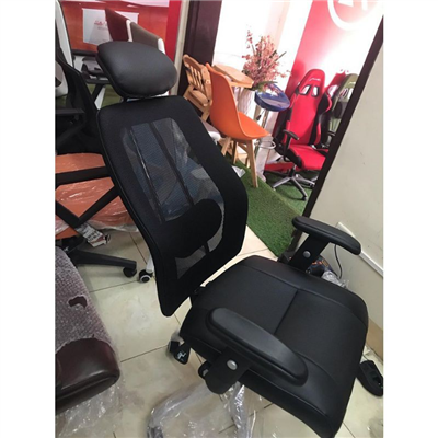 Ghế xoay lưng dưới đệm da - Ghế lưới ngả TP713