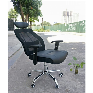 Ghế xoay lưng dưới đệm da - Ghế lưới ngả TP713