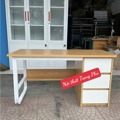 Bàn máy tính- Bàn Gaming IKEA 1 hộc tủ 3 ngăn kéo 60x120cm TPIKEA01 chân U uốn