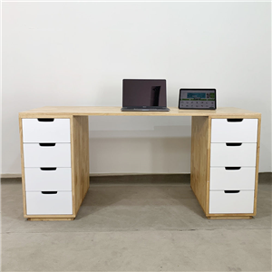 Bàn máy tính- Bàn Gaming IKEA 2 hộc tủ  gỗ tự nhiên 60x160cm TPIKEA07