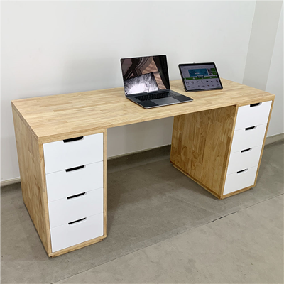 Bàn máy tính- Bàn Gaming IKEA 2 hộc tủ  gỗ tự nhiên 60x160cm TPIKEA07