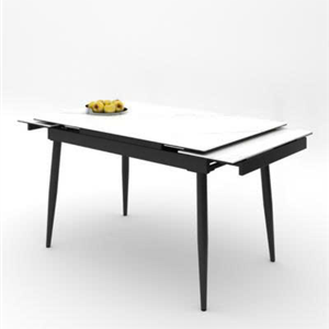 Bàn Ăn 243BA18 Nội Thất 190 – Bàn Ăn Mặt Đá Ceramic Mở Rộng Thông Minh, Phong Cách Hiện Đại