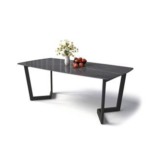 Bàn ăn BA07-D14 – Bàn ăn mặt đá Ceramic chân sắt chữ V cao cấp Nội Thất 190