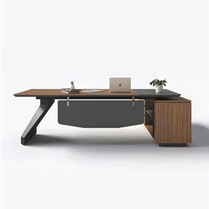 Bàn lãnh đạo 1909BLD26 – Bàn giám đốc hiện đại chân thép có tủ phụ liền | Nội thất 190