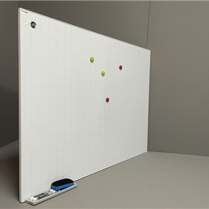 Bảng từ trắng Hàn Quốc N18 khung nẹp cạnh mỏng- KT 1000x1200 kẻ mờ