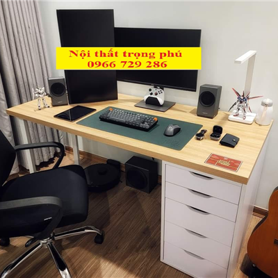 Bàn Gaming IKEA 1 TỦ 60x140cm