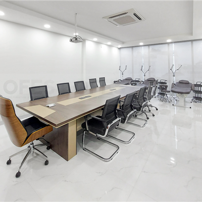 Bàn họp hiện đại 3m6 BH36 màu nâu cải be