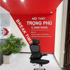 Ghế Lưới Cao Cấp Chân Thép Mạ – Tựa Đầu Tăng Chỉnh, Tay Gập Thông Minh